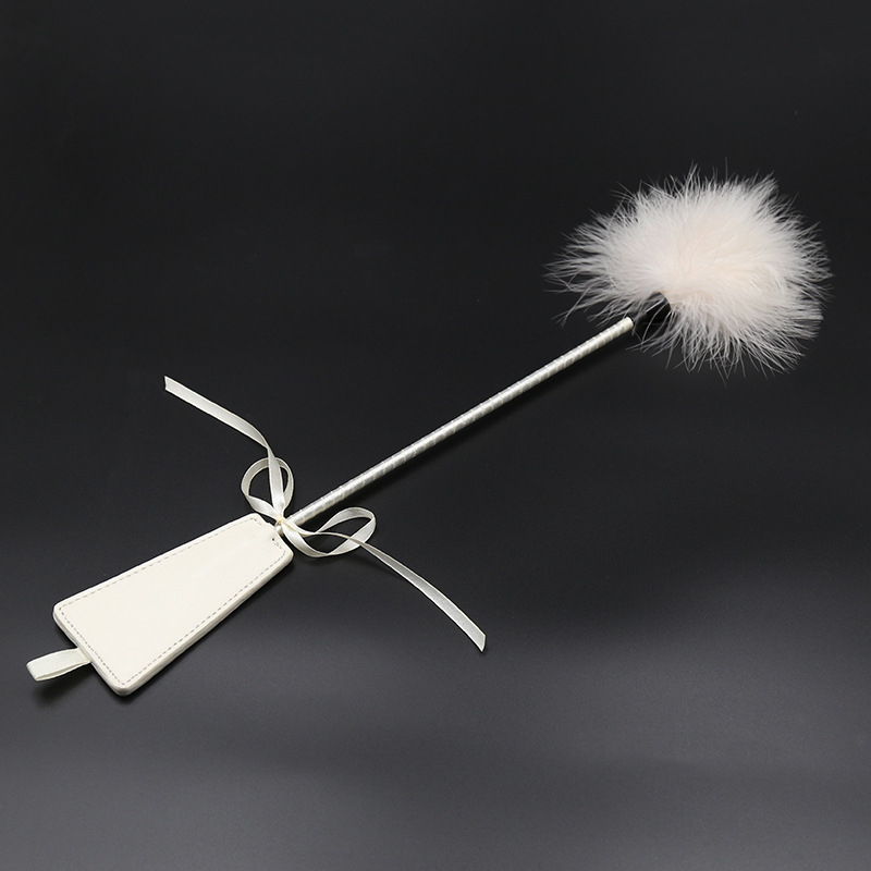 White Tease Feather Tickler With Bow