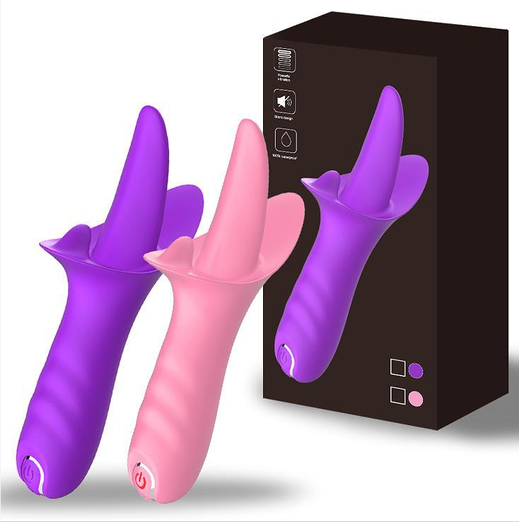 Double Tongues Design G-Spot Clitoral Vibrator